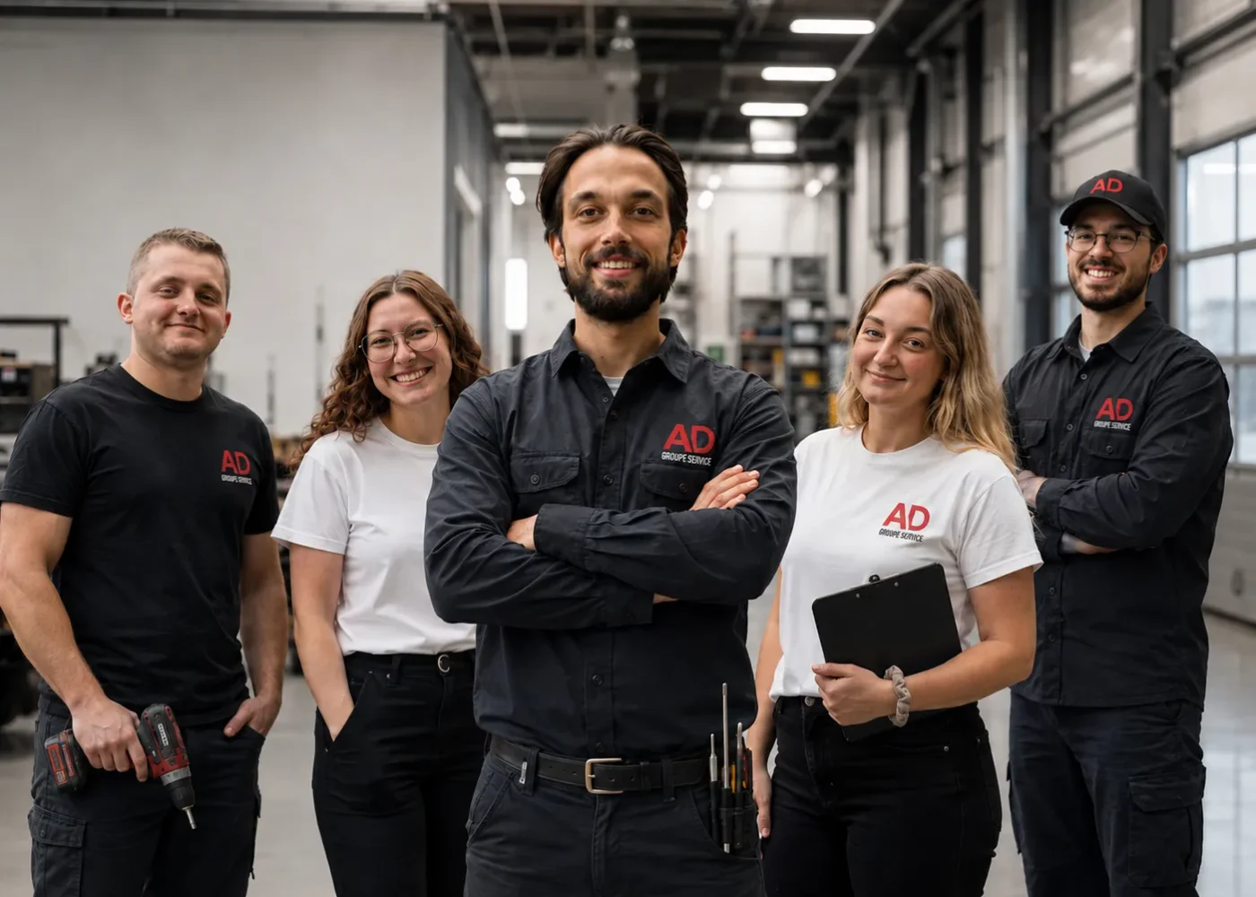 L’équipe d’AD Groupe Service dans son atelier